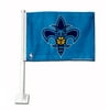 Rico Industries New Orleans Basketball Double Sided Car Flag - 16" x 19" - Strong Pole that Hooks Onto Car/Truck/Automobile