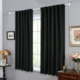 thumbnail image 3 of Deconovo Black Back Tab and Rod Pocket Curtains Thermal Insulated Blackout Window Curtains for Kitchen 52x54 inch 2 Panels, 3 of 8