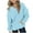 Light Blue A, variant on Sweatshirts for Teen Girls Causal V Neck Pullover Tops Outdoor Long Sleeve Fall Sweatshirt with Pockets Size 2-12