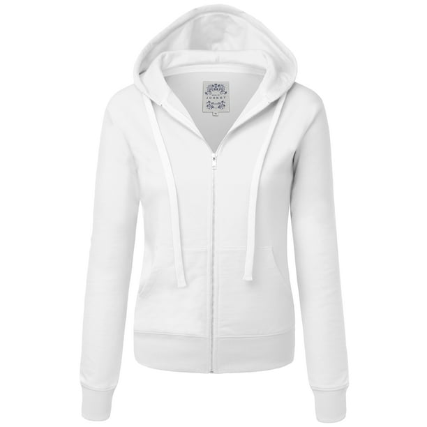 Made by Johnny Women's Active Fleece Zip Up Hoodie Sweater Jacket S