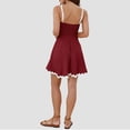 thumbnail image 5 of Felirenzacia Women's Mid Wide Strap A Line Cinched Waist Dress, 2026 Spring Summer Fashion Short Dress, Red,XL, 5 of 5