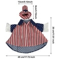 thumbnail image 5 of VAJUSO 4th of July Porch Goose Outfits for 23'' Lawn Statue, Red White Blue Patriotic Goose Clothes for Independence Day Garden Decor, 1pcs, 5 of 7