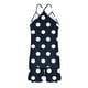 thumbnail image 4 of Conjunto de pijama de poliéster con tirantes finos y estampado de moda para mujer, 4 of 8