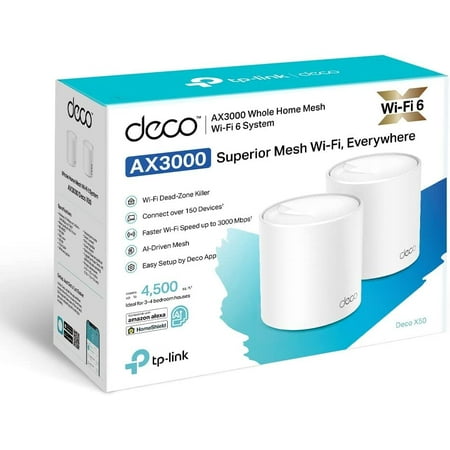 Deco AX3000 WiFi 6 Mesh System (Deco X50) - Covers up to 4,500 Sq.Ft ...