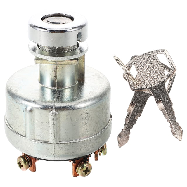 Shisuyan Universal Ignition Switch with Key for Tractors Cars and Excavators Heavy Duty Ignition Switch 6 Terminal Ignition Switch for Vehicles