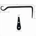 thumbnail image 2 of 6-Pack 7" Plant Hanger Bracket - Forged Wrought Iron Powder-Coated Heavy Duty Wall Hook - Black Plant Hanging Hooks - Durable and Stable for Bird Feeders, Planters Indoor & Outdoor, 2 of 7