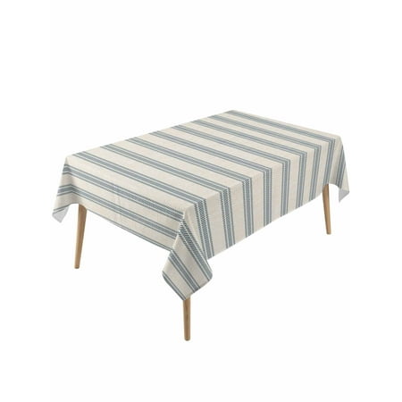 Blue Striped Table Cloth Modern Farmhouse Stripes Rustic Waterproof Tablecloth for Rectangle Tables Reusable Washable Fabric Table Cover for Restaurant Kitchen Dining Tables 60 x120 Blue Striped Table Cloth Modern Farmhouse Stripes Rustic Waterproof Tablecloth for Rectangle Tables Reusable Washable Fabric Table Cover for Restaurant Kitchen Dining Tables 60 x120