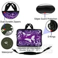 thumbnail image 3 of LSS 17-17.3 inch Laptop Sleeve Bag Compatible with Acer, Dell, MacBook, Carrying Case Adjustable Strap - Purple Butterfly, 3 of 3