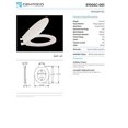 thumbnail image 2 of Centoco 3700SC-416 Round Plastic Toilet Seat with Slow Close, Light Weight Residential, Biscuit, 2 of 5