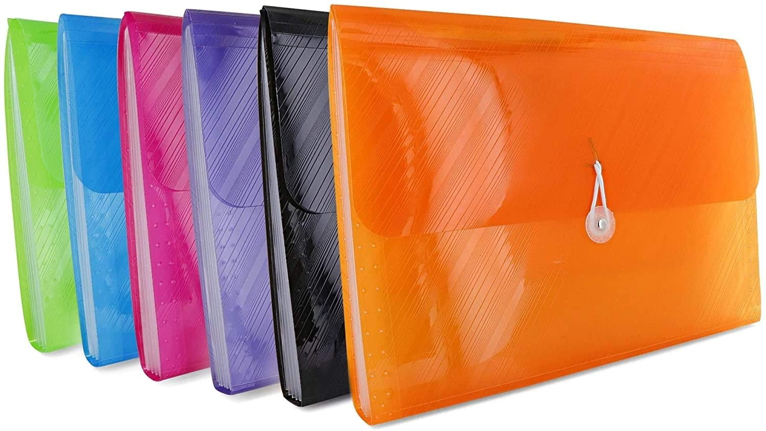 Translucent 7Pocket Letter Size Poly Expanding File High Capacity