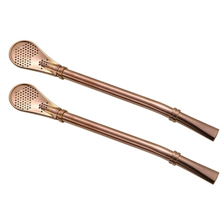 

Papaba Straw Colander 2Pcs Straw Colander Filter Design Creative Smooth Brim Innovative Stirring Spoon for Beverage