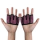 thumbnail image 4 of Guantes de levantamiento de pesas antideslizantes de color rojo rosa L con diseño de medio dedo para un agarre seguro, 4 of 8