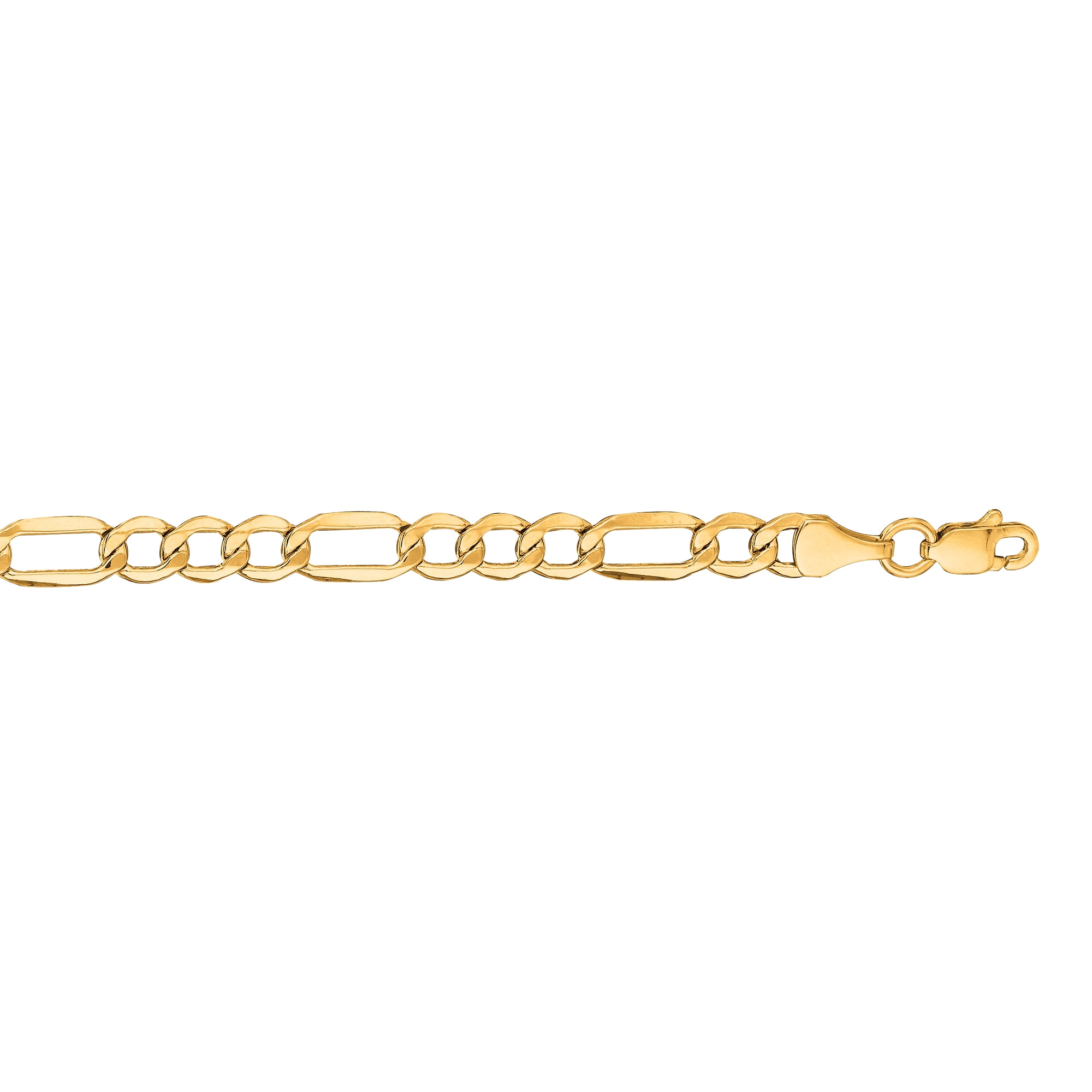 Brilliance 14K Yellow Gold 20 Inch Lite Figaro Chain Necklace