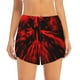 thumbnail image 2 of Balery The Red Head Skull Pantalones cortos deportivos para mujer con forro y dos bolsillos, elásticos, para entrenamiento, gimnasio, yoga-X-Large, 2 of 7