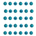 thumbnail image 1 of NearlyNatural D1055-TL 2.5 in. Holiday Christmas Shatterproof Ornament Set with Re Useable Storage Container, Teal - 30 Count, 1 of 1