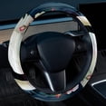thumbnail image 2 of Swan 14.5 Inch Printing PVC Leather Steering Wheel Cover Auto Accessories, Steering Wheel Covers Car Wheel Covers, 2 of 6