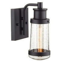 Globe Electric Bennett 1-Light Matte Black Vintage Wall Sconce