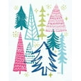 thumbnail image 2 of Mullan, Michael 20x24 Black Ornate Wood Framed with Double Matting Museum Art Print Titled - Merry Christmastime Trees Bright, 2 of 4