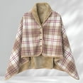 thumbnail image 4 of AUQ 2026 New Throw Blankets Lady Multifunction Doublelayer Tartan Plaid Soft Blanket Scarf Wrap Shawl Winter Warm Snuggie Blanket for Adults, 4 of 6
