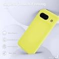 thumbnail image 2 of KOMI for Google Pixel 8a Case, Silicone Phone Case with 1 Screen Protector, Soft Anti-Scratch Microfiber Lining, Full Body Shockproof Slim Cover Support Wireless Charging, Yellow, 2 of 5