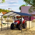 thumbnail image 2 of VENTOPYR 10' x 20' Outdoor Heavy Duty Carport with Galvanized Steel Roof for Car, Boat, Truck,Black, 2 of 8