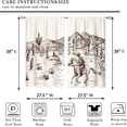 thumbnail image 4 of Western Cowboy Small Kitchen Curtains Farmhouse Country Window Treatment Desert Horse Cafe Short Window Curtains for Bathroom Dining Laundry Room Vintage Tier Treatment Drapes 27.5x39 inch, 4 of 6