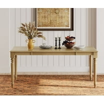 Dining Table for 6–8, Rectangular Table with Solid Wood Legs for Kitchen & Dining Room, 70 Inch, Oak