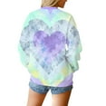 thumbnail image 6 of Uootdi Valentine's Day Sweatshirt for Women Crew Neck Love Heart Printed Graphic Sweatshirts Casual Holiday Long Sleeve Graphic Tee Tops Gift, 6 of 9