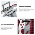 thumbnail image 5 of Naloa Buffalo Plaid Forest Elastic Suitcase Protector, Travel Suitcase Protector Cover Fits 18-32in Suitcase - Small, 5 of 9