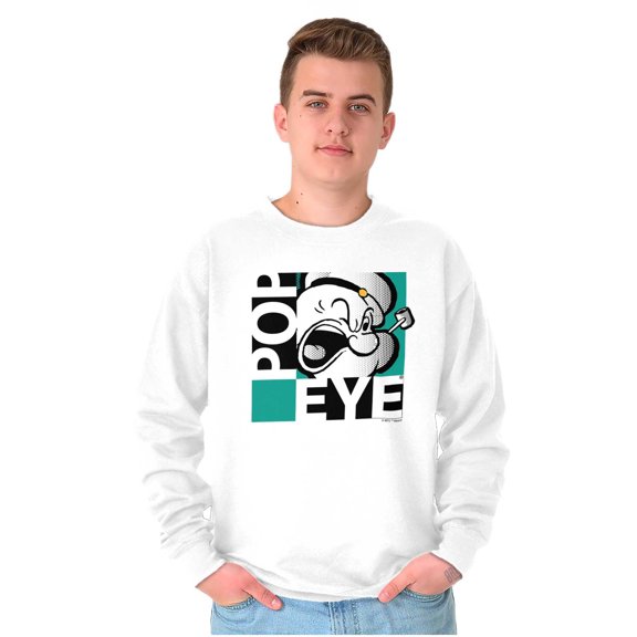 Popeye Comic Book Cartoon Pop Art Sweatshirt for Men or Women Brisco Brands M