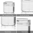 thumbnail image 3 of Empty Clear Plastic Bead Storage Container jar with Rounded Screw-Top Lids, 3 of 5