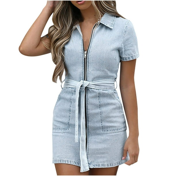 Stylish Lace-Up Shirt Dress for Women