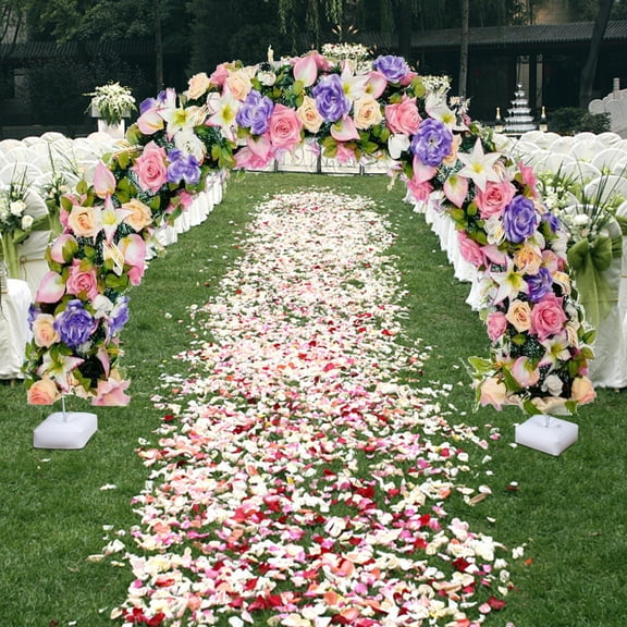 LULULION Eye-Catching White PVC Balloon Arch Stand, Adjustable for Various Themes