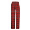 thumbnail image 4 of Aloohaidyvio Plaid Pajama Pants Mens Pajama Pants Flannel Cotton Sleep Pants,PJ Bottoms with Pockets, 4 of 5