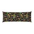 thumbnail image 2 of Lsque Mardi Gras3 Body Pillow Case Cover,Ultra-Soft Microfiber Bed Pillow Cases 20x54 inches,Elegant Bedding,Breathable Durable Pillow Cover with Envelope Closure, 2 of 8