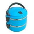 thumbnail image 1 of OULII 1Set Keep Warm Lunch Box Thermal Insulated for Office General Users Blue, 1 of 2