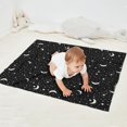 thumbnail image 2 of Black Star Moon Pattern Blanket,Comfortable Soft Flannel Throw Blanket,All Season,Warm Lightweight Blankets for Sofa Bed Couch Living Room Chair,30"x40", 2 of 4