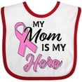 thumbnail image 3 of Inktastic My Mom is My Hero Breast Cancer Awareness Boys or Girls Baby Bib, 3 of 4