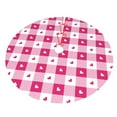 thumbnail image 5 of Cauagu 36" Christmas Tree Skirt Plaid Heart Pattern Christmas Tree Decorations Tree Mat for Xmas Decorations Occasion Holiday Home Decor -36", 5 of 7