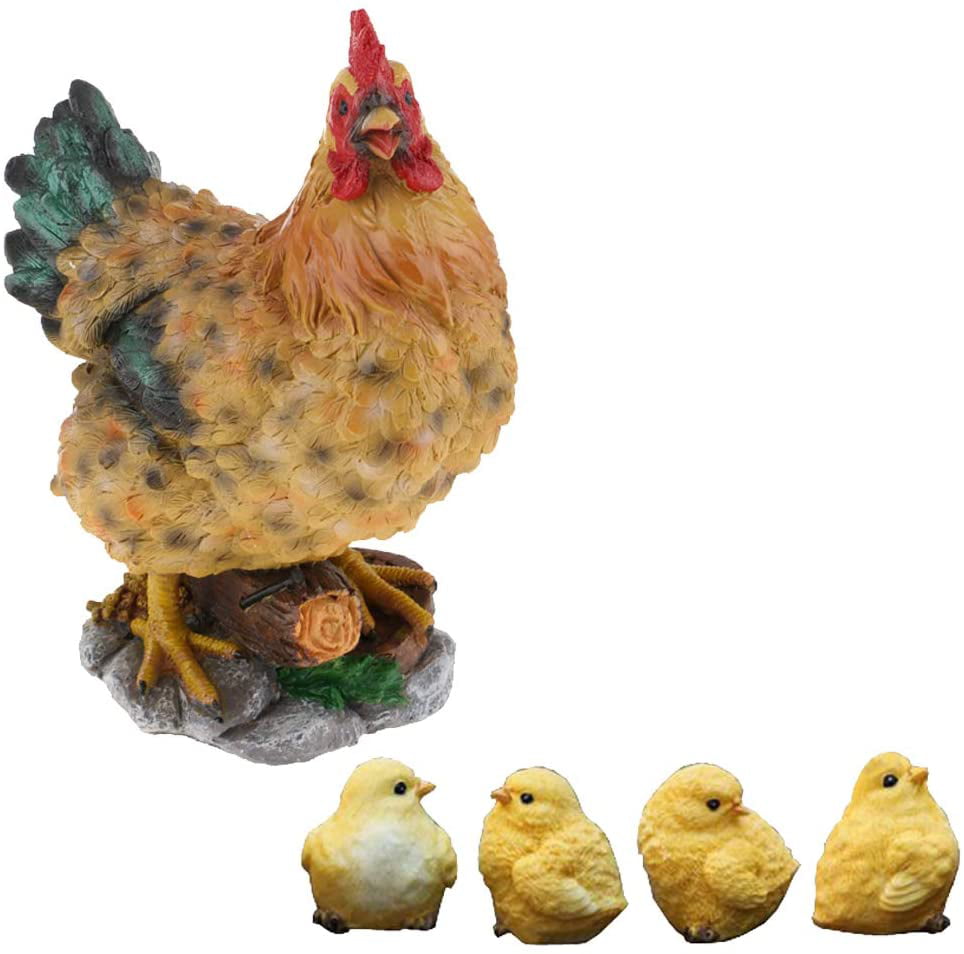 Details about   1x Lifelike Outdoor Lawn Ornament Decorative Chicken Family Yard Tree Decor Toy 