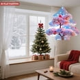 thumbnail image 4 of Stylish Metal Hanging Christmas Tree Wind Spinner - Elegant Design with Pink Flowers & Red Ornaments for Garden Decor, 4 of 7