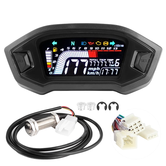 1 x instrumento de motocicleta 1 x sensor de velocidad 4 x accesorios
