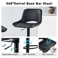 thumbnail image 4 of StnTalk Set of 2 Height Adjustable Swivel Barstools with Back, Black PU Leather Counter Height Chairs, Modern Kitchen Island Chairs for Home Bar, 4 of 8