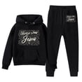 thumbnail image 4 of BOOMNY Toddler Girls 2 Peice Sweatsuits Graphic Y2K Long Sleeve Sweatshirts Pants Sets for Kids Comfy Track Suits, 4 of 4
