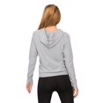 thumbnail image 3 of Women's Long Sleeve Sweatshirt French Terry Pullover Hoodie T1481 - Heather Gray - Small, 3 of 4