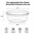 thumbnail image 2 of Vezee 8oz Lightweight Deli Containers with Lids BPA-Free Plastic Food Storage Cups (150 Sets), 2 of 7