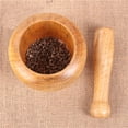 thumbnail image 4 of Transemion Wood Mortar Pestle Set Portable Smooth Surface Garlic Mixing Bowl, 4 of 6