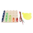 thumbnail image 2 of Tableros De Aprendizaje Geométricos De Patrones Sola Cara De 8.35x8.35 Pulgadas Con De De 1 Pieza Macarena Montessori Juguete Geoboard de madera, 2 of 8