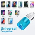 thumbnail image 6 of Car Charger,AILKIN 3Pack 3.4A Dual Port USB Car Charger Adaptor for iPhone Charging Cigarette Lighter Socket Adapter,Blue, 6 of 6