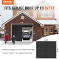 thumbnail image 2 of VEVOR Garage Door Screen for Winter, 8x7FT, Garage Door Insulation Kit, Magnetic Thermal Insulated Door Curtain with 300D Oxford Fabric Heavy Duty Weighted Bottom, Easy Assembly for Garage Door, 2 of 9